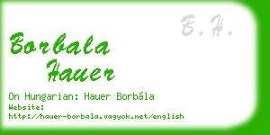 borbala hauer business card