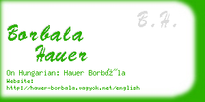 borbala hauer business card